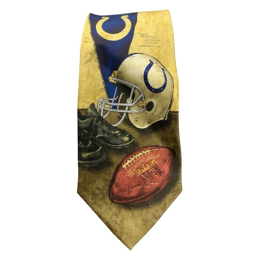Indianapolis Colts Eagles Wings Silk Tie NFL Football Helmet NWT Necktie
